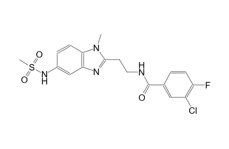 benzamide, 3-chloro-4-fluoro-N-[2-[1-methyl-5-[(methylsulfonyl)amino]-1H-benzimidazol-2-yl]ethyl]-