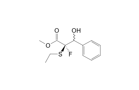 Methyl 2-ethylsulfanyl-2-fluoro-3-hydroxy-3-phenylpropanoate