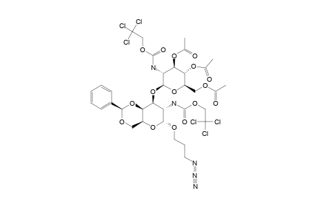 #14;3-AZIDOPROPYL-3,4,6-TRI-O-ACETYL-2-DEOXY-2-(2,2,2-TRICHLOROETHOXYCARBONYLAMINO)-BETA-D-GLUCOPYRANOSYL-(1->3)-4,6-O-BENZILIDENE-2-DEOXY-2-(2,2,2-TRICHLOROET