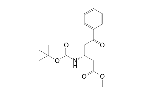 (3R)-3-(tert-butoxycarbonylamino)-5-keto-5-phenyl-valeric acid methyl ester