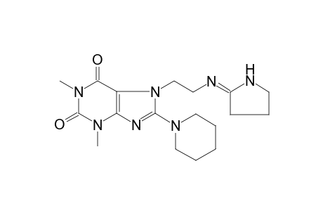 1,3-Dimethyl-8-piperidin-1-yl-7-[2-(pyrrolidin-2-ylideneamino)-ethyl]-3,7-dihydro-purine-2,6-dione