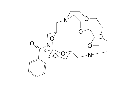 1,10-Diaza-1,10-(3,6-dioxacycloocta)-4,7,13,15-tetraoxa-12,14-(methanoxymethano)-14-16-[methano(N-benoylaza)methano]cycloheptadecane