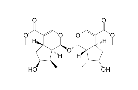 Cyclopenta[c]pyran-4-carboxylic acid, 1,1'-oxybis[1,4a,5,6,7,7a-hexahydro-6-hydroxy-7-methyl-, dimethyl ester, [1S-[1.alpha.(1'R*,4'aR*,6'R*,7'S*,7'aS*),4a.alpha.,6.alpha.,7.alpha. ,7a.alpha.]]-