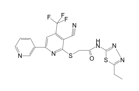 2-[3-cyano-6-pyridin-3-yl-4-(trifluoromethyl)pyridin-2-yl]sulfanyl-N-(5-ethyl-1,3,4-thiadiazol-2-yl)ethanamide