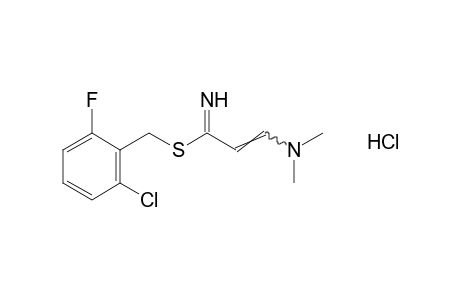 3-(dimethylamino)thioacrylimidic acid, 2-chloro-6-fluorobenzyl ester, monohydrochloride