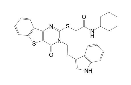 N-cyclohexyl-2-({3-[2-(1H-indol-3-yl)ethyl]-4-oxo-3,4-dihydro[1]benzothieno[3,2-d]pyrimidin-2-yl}sulfanyl)acetamide