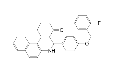 5-[4-[(2-fluorophenyl)methoxy]phenyl]-2,3,5,6-tetrahydro-1H-benzo[a]phenanthridin-4-one