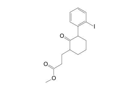 Methyl (2RS)-3-(2-iodophenyl)-2-[(1SR)-2-oxocyclohexyl]propanoate