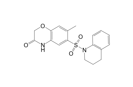 2H-1,4-Benzoxazin-3(4H)-one, 6-[[3,4-dihydro-1(2H)-quinolinyl]sulfonyl]-7-methyl-