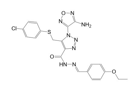 1-(4-amino-1,2,5-oxadiazol-3-yl)-5-{[(4-chlorophenyl)sulfanyl]methyl}-N'-[(E)-(4-ethoxyphenyl)methylidene]-1H-1,2,3-triazole-4-carbohydrazide