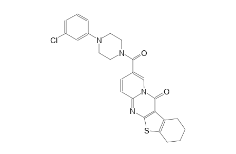 9-{[4-(3-chlorophenyl)-1-piperazinyl]carbonyl}-1,2,3,4-tetrahydro-12H-[1]benzothieno[2,3-d]pyrido[1,2-a]pyrimidin-12-one