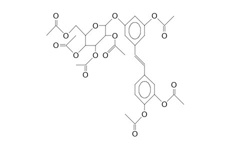 (E)-3,3',4'-Triacetoxy-5-(2,3,4,6-tetra-O-acetyl-B-D-glucopyranosyloxy)-stilbene