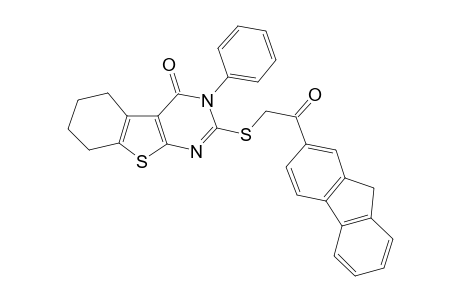 2-[2-(9H-fluoren-2-yl)-2-oxidanylidene-ethyl]sulfanyl-3-phenyl-5,6,7,8-tetrahydro-[1]benzothiolo[2,3-d]pyrimidin-4-one