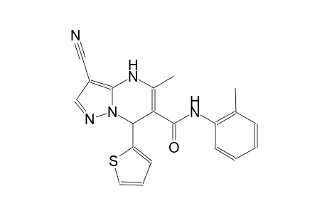pyrazolo[1,5-a]pyrimidine-6-carboxamide, 3-cyano-4,7-dihydro-5-methyl-N-(2-methylphenyl)-7-(2-thienyl)-