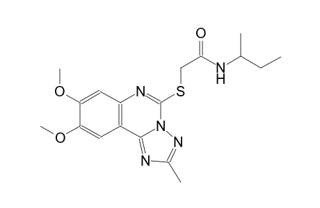 N-(sec-butyl)-2-[(8,9-dimethoxy-2-methyl[1,2,4]triazolo[1,5-c]quinazolin-5-yl)sulfanyl]acetamide