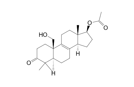 Androst-8-en-3-one, 17-(acetyloxy)-19-hydroxy-4,4-dimethyl-, (5.alpha.,17.beta.)-