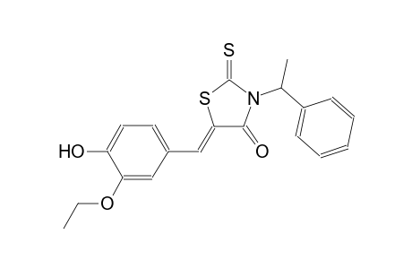 (5Z)-5-(3-ethoxy-4-hydroxybenzylidene)-3-(1-phenylethyl)-2-thioxo-1,3-thiazolidin-4-one