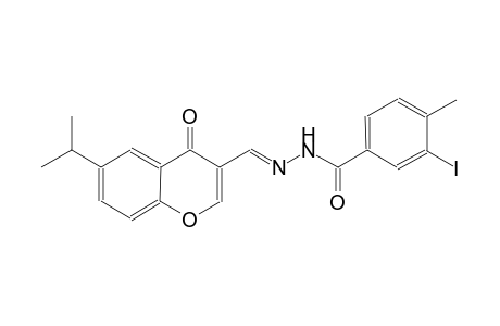 3-iodo-N'-[(E)-(6-isopropyl-4-oxo-4H-chromen-3-yl)methylidene]-4-methylbenzohydrazide
