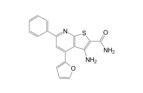 thieno[2,3-b]pyridine-2-carboxamide, 3-amino-4-(2-furanyl)-6-phenyl-