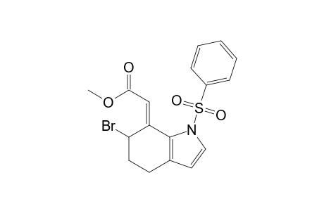 6-Bromo-7-methoxycarbonylmethylene-1-(phenylsulfonyl)-4,5,6,7-tetrahydro-1H-indole
