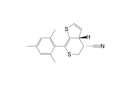 5H-Thieno[2,3-c]thiopyran-4-carbonitrile, 3a,4-dihydro-7-(2,4,6-trimethylphenyl)-, trans-