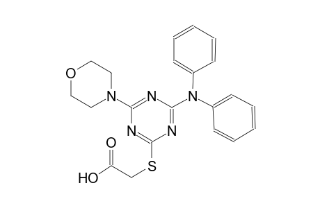2-[[4-(4-morpholinyl)-6-(N-phenylanilino)-1,3,5-triazin-2-yl]thio]acetic acid
