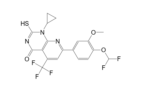 pyrido[2,3-d]pyrimidin-4(1H)-one, 1-cyclopropyl-7-[4-(difluoromethoxy)-3-methoxyphenyl]-2-mercapto-5-(trifluoromethyl)-
