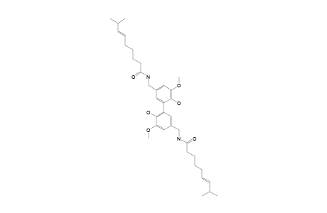 N,N'-(3,3'-BI-4-HYDROXY-5-METHOXYBENZYL)-DI-8-METHYL-NON-(E)-6-ENAMIDE