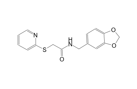 N-(1,3-benzodioxol-5-ylmethyl)-2-(2-pyridinylsulfanyl)acetamide