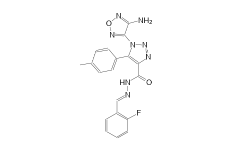 1-(4-amino-1,2,5-oxadiazol-3-yl)-N'-[(E)-(2-fluorophenyl)methylidene]-5-(4-methylphenyl)-1H-1,2,3-triazole-4-carbohydrazide