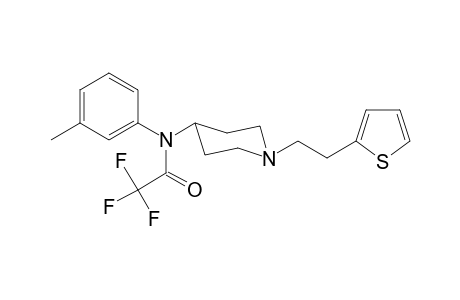 N-(3-Methylphenyl)-N-(1-[2-(thiophen-2-yl)ethyl]piperidin-4-yl)-2,2,2-trifluoroacetamide