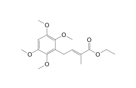 (E)-2-methyl-4-(2,3,5,6-tetramethoxyphenyl)-2-butenoic acid ethyl ester