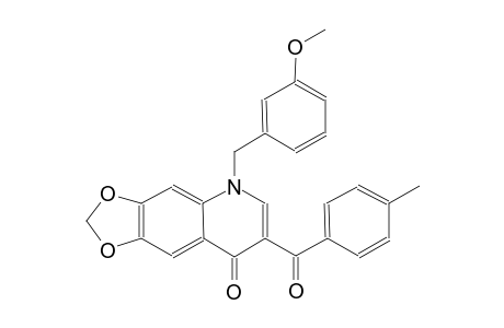 [1,3]dioxolo[4,5-g]quinolin-8(5H)-one, 5-[(3-methoxyphenyl)methyl]-7-(4-methylbenzoyl)-