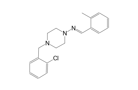 4-(2-chlorobenzyl)-N-[(E)-(2-methylphenyl)methylidene]-1-piperazinamine