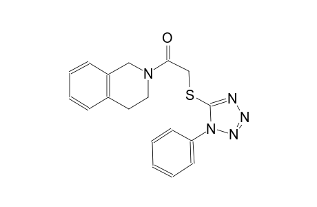 2-{[(1-phenyl-1H-tetraazol-5-yl)sulfanyl]acetyl}-1,2,3,4-tetrahydroisoquinoline