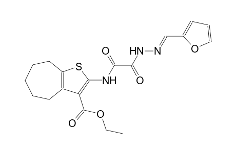 ethyl 2-{[[(2E)-2-(2-furylmethylene)hydrazino](oxo)acetyl]amino}-5,6,7,8-tetrahydro-4H-cyclohepta[b]thiophene-3-carboxylate