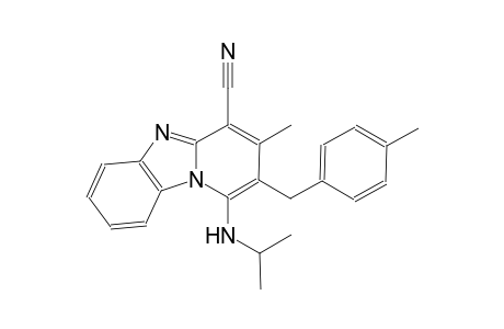 1-(isopropylamino)-3-methyl-2-(4-methylbenzyl)pyrido[1,2-a]benzimidazole-4-carbonitrile