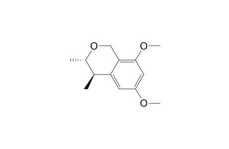 1H-2-Benzopyran, 3,4-dihydro-6,8-dimethoxy-3,4-dimethyl-, trans-(.+-.)-