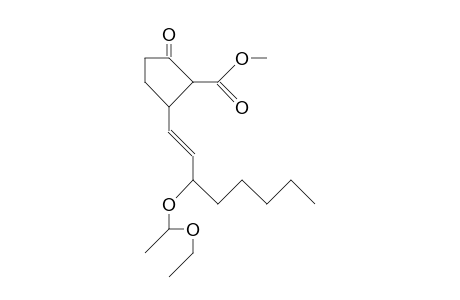 (E)-2-Carbomethoxy-3-([E]-1-ethoxyethoxy-oct-1-en-1-yl)-cyclopentanone
