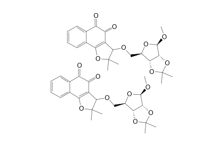 3-(1-O-METHYL-2,3-O-ISOPROPYLIDENO)-BETA-D-RIBOFURANOSYL-2,2-DIMETHYL-2,3-DIHYDRONAPHTHO-[1,2-B]-FURAN-4,5-DIONE