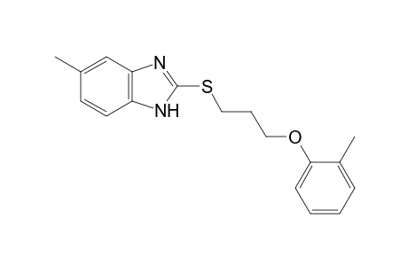 1H-1,3-Benzimidazole, 5-methyl-2-[[3-(2-methylphenoxy)propyl]thio]-