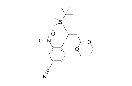 (E)-4-(1-(tert-Butyldimethylsilyl)-2-(1,3-dioxan-2-yl)vinyl)-3-nitrobenzonitrile