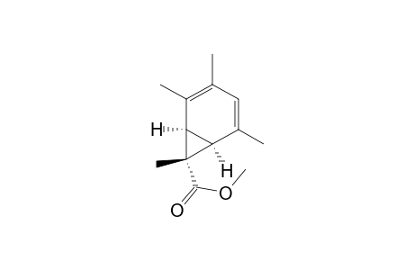 Bicyclo[4.1.0]hepta-2,4-diene-7-carboxylic acid, 2,3,5,7-tetramethyl-, methyl ester, (1.alpha.,6.alpha.,7.alpha.)-