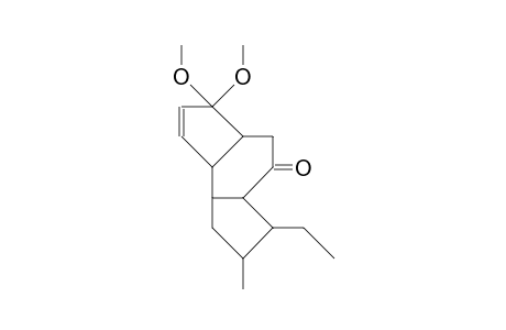 10-Ethyl-5,5-dimethoxy-11a-methyl-tricyclo(7.3.0.0/2,6/)dodec-3-en-8-one