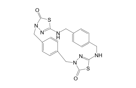 N,N'-{Bis[.alpha.,.alpha.'-bis(5-amino-2-oxo-1,3,4-thiadiazolin-3-yl)-p-xylene]}