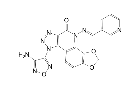 1-(4-amino-1,2,5-oxadiazol-3-yl)-5-(1,3-benzodioxol-5-yl)-N'-[(E)-3-pyridinylmethylidene]-1H-1,2,3-triazole-4-carbohydrazide