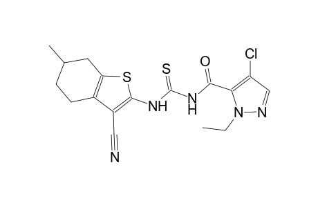 N-[(4-chloro-1-ethyl-1H-pyrazol-5-yl)carbonyl]-N'-(3-cyano-6-methyl-4,5,6,7-tetrahydro-1-benzothien-2-yl)thiourea