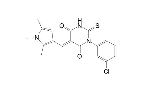 (5E)-1-(3-chlorophenyl)-2-thioxo-5-[(1,2,5-trimethyl-1H-pyrrol-3-yl)methylene]dihydro-4,6(1H,5H)-pyrimidinedione
