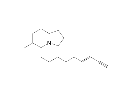 5-(6'-Nonen-8'-yn-1'-yl)-6,8-dimethylindolizidine
