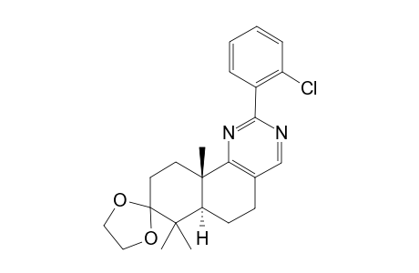 (6'aR,10'aS)-2'-(2-chlorophenyl)-7',7',10'a-trimethyl-spiro[1,3-dioxolane-2,8'-6,6a,9,10-tetrahydro-5H-benzo[h]quinazoline]